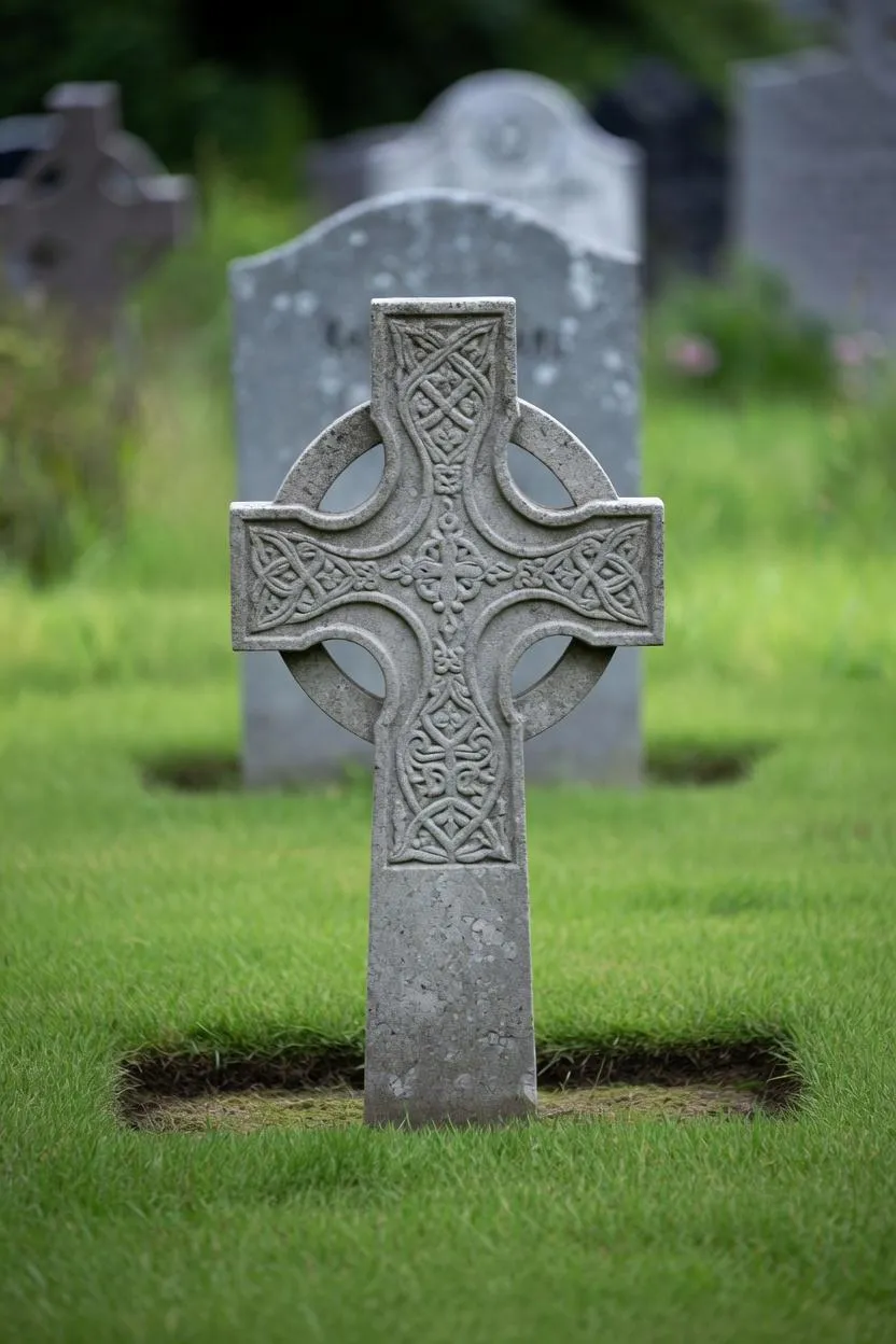 Restored headstone — after preservation