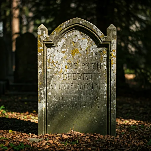 Weathered headstone — before preservation